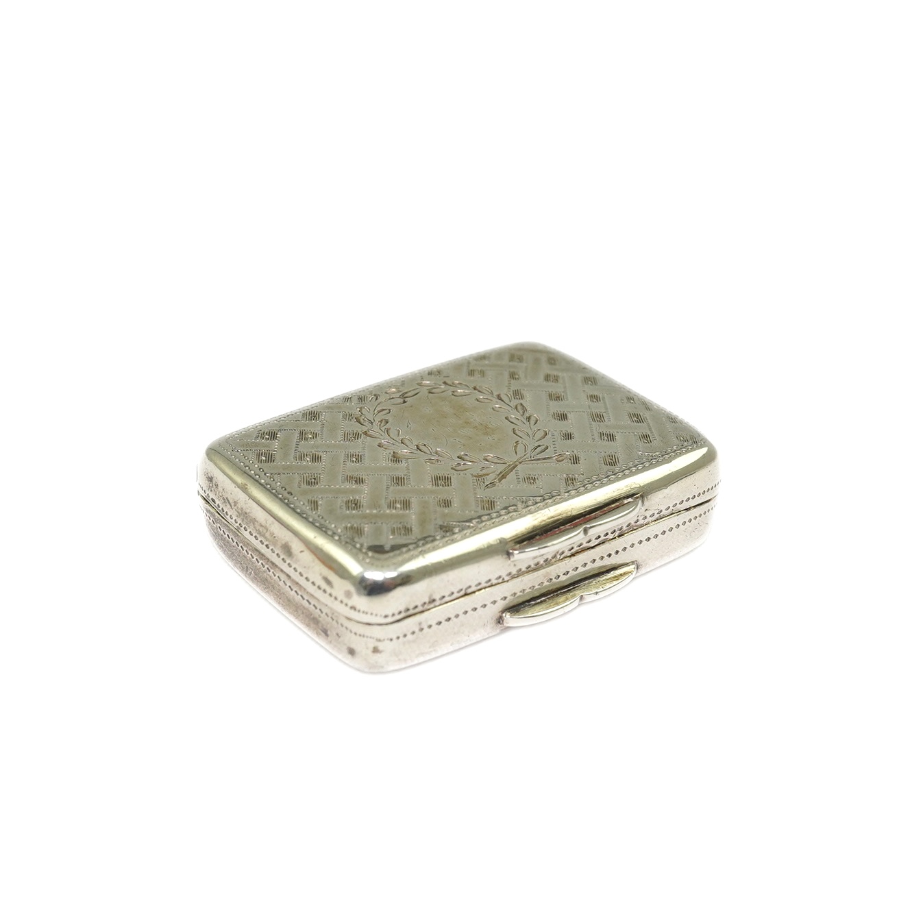 An early Victorian silver rectangular vinaigrette, by George Unite